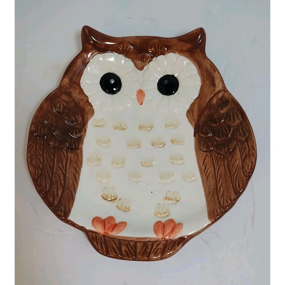 Better Homes And Garden Owl Heritage Collection Earthenware Serving Trinket Dish